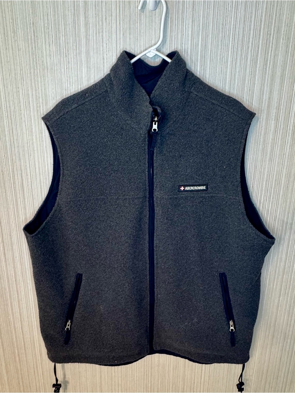 Vintage Abercrombie & Fitch Reversible Fleece Full Zip Vest Outdoor Mens XL